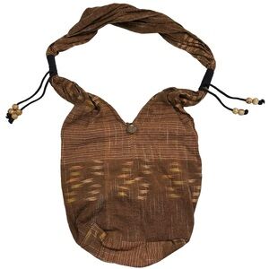 SPARitual Cotton Woven Boho Hippie Southwestern Brown Crossbody Bag Purse